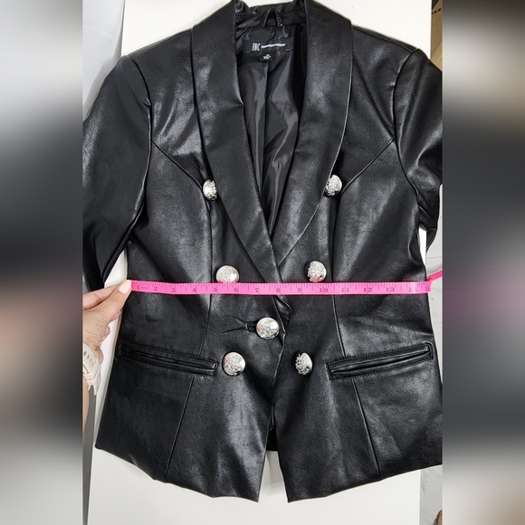 INC International Concepts Black Blazer Fitted Tailored - Picture 5 of 6